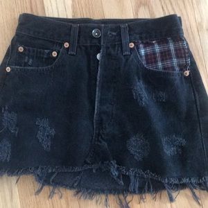 Short black jean mini skirt!!!